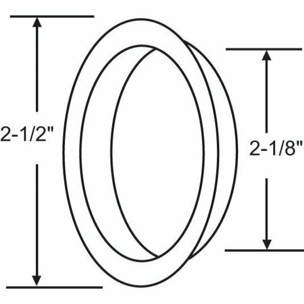 Strybuc 2 1/8in Flush Door Pull 8-202C